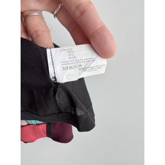 MISSONI Multicolor Graphic Print Silk Pailette Halter Sheath Dress, Size 42/M - Picture 10 of 12